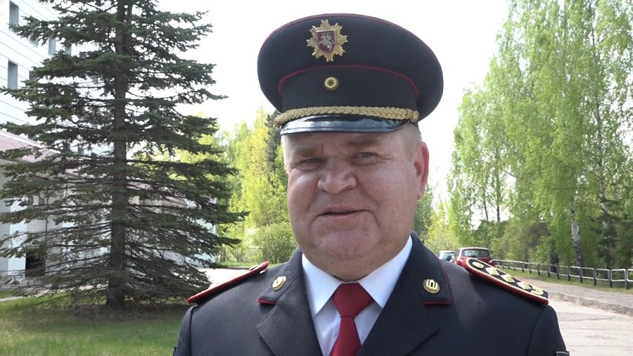 Visagino priešgaisrinės gelbėjimo valdybos viršininko sveikinimas Šv. Florijono dienos proga (Video) - Visagine