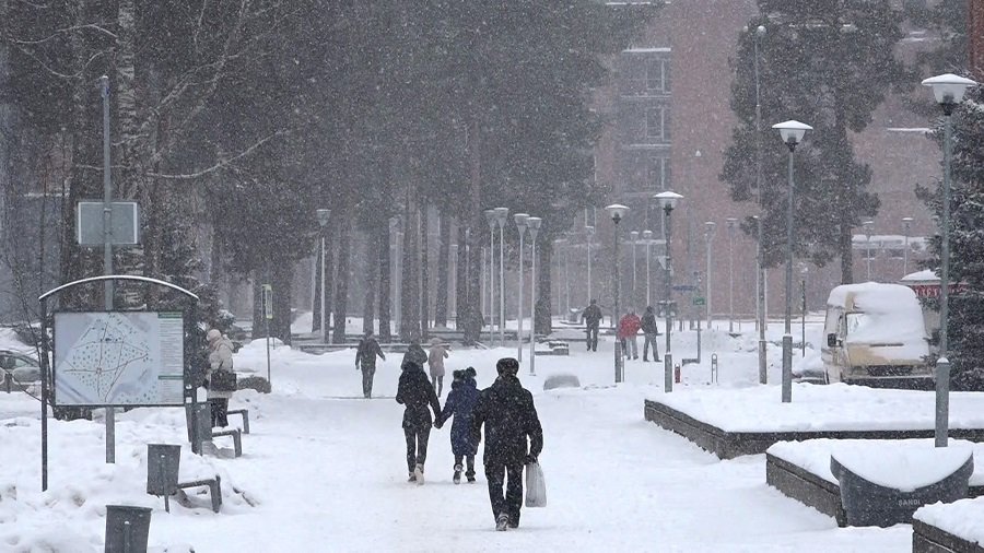 Февральские морозы возвращаются. Погода в Висагинасе. - В Висагинасе