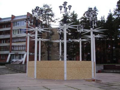 Что с городским фонтаном? - В Висагинасе