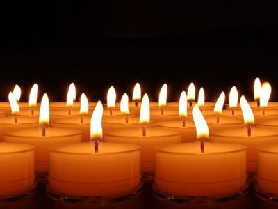 Акция в память о погибших в Кемерово - В Висагинасе