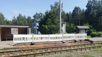 На вокзале Висагинаса начата частичная реконструкция перрона