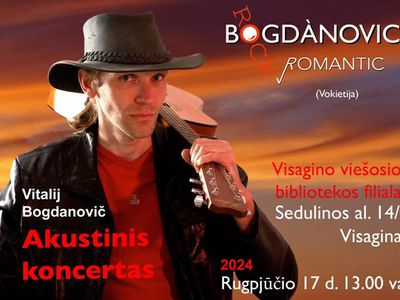 Приглашаем на концерт Виталия Богдановича - В Висагинасе