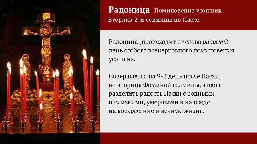 17 апреля – Радоница, день всеобщего поминовения усопших - Мир православия