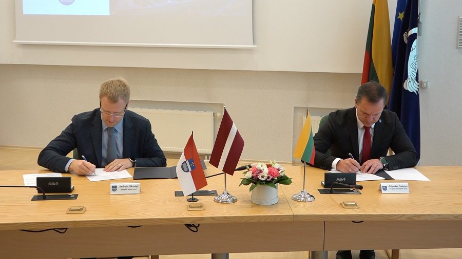 Подписан договор о сотрудничестве между Висагинасом и Даугавпилсом (видео) - В Висагинасе