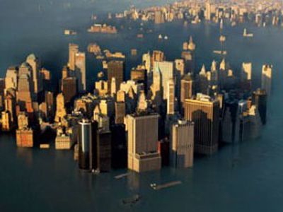 Колоссальный прорыв старого водопровода в Нью-Йорке: затоплены 15 зданий, остановился транспорт  - В Мире