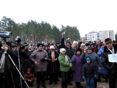 Резолюции митинга направлены  по адресам - В Висагинасе