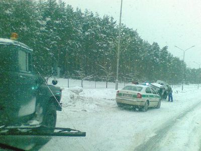 Кадр дня: авария на Сантарвес - В Висагинасе