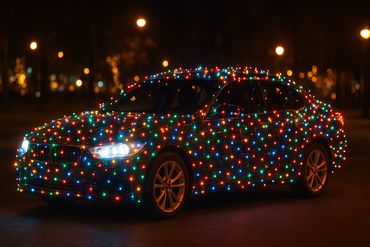 Полиция предупреждает: автомобили с гирляндами нарушают правила и могут быть оштрафованы