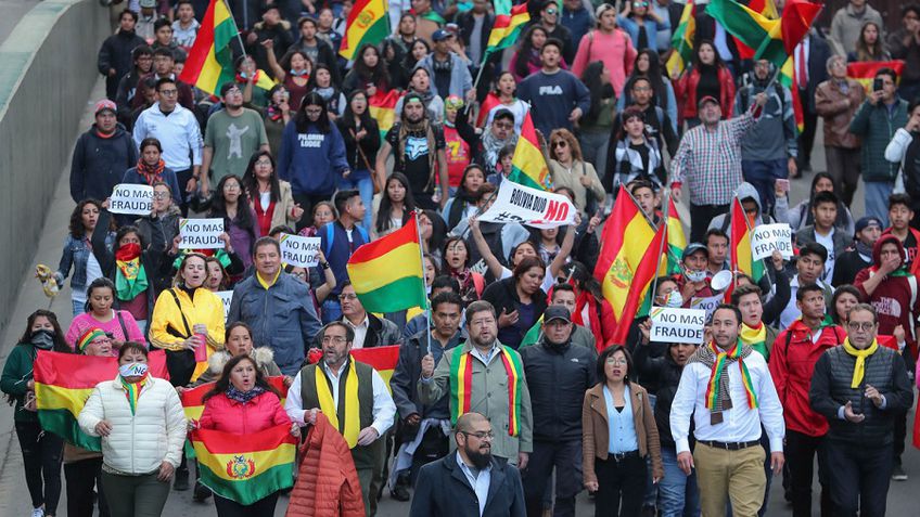 Bolivijos opozicija surengė visuotinį streiką dėl prezidento rinkimų rezultatų