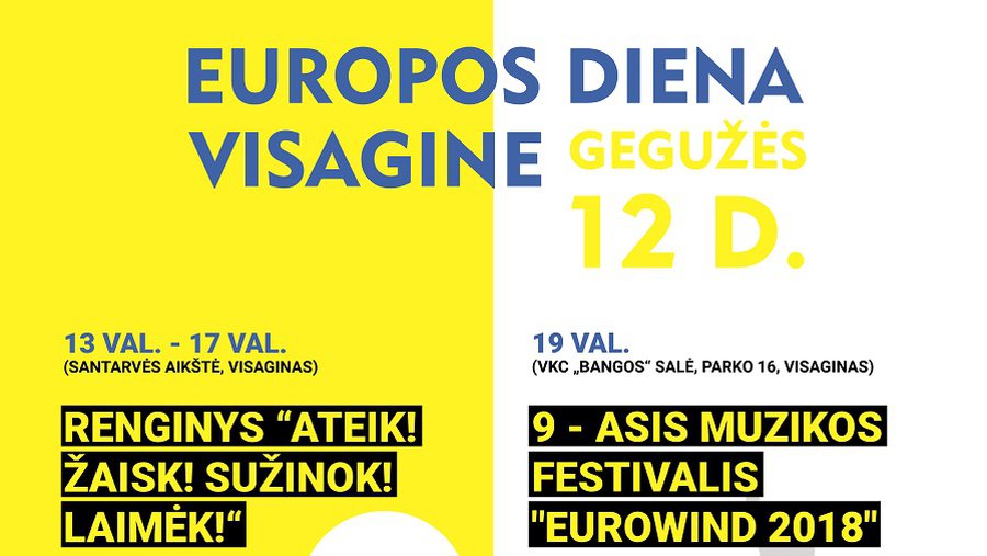 Europos Diena Visagine - Kultūros ir sporto renginiai