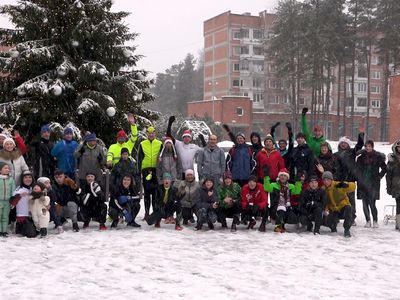 1-й день Нового года висагинцы отметили забегом (Видео) - В Висагинасе