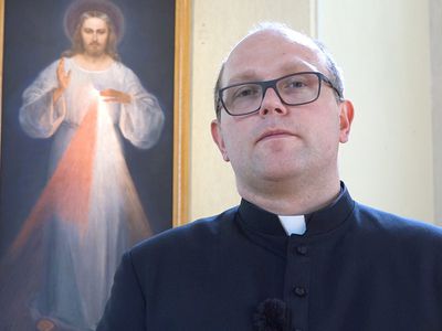 Šviesių šventų Velykų! Kunigo Andžejo Bylinski sveikinimas (video) - Visagine