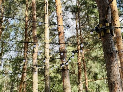 Гамаки на озере и их освещение восстановлены - В Висагинасе